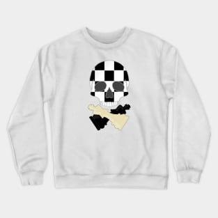 Chessboard Skull Crewneck Sweatshirt